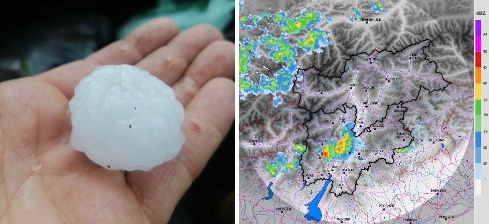 Maltempo in Trentino, in arrivo temporali anche “di forte intensità e associati a grandine”